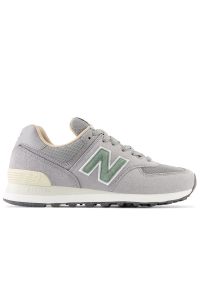 Buty New Balance WL574TG2 - szare. Okazja: na co dzień. Kolor: szary. Materiał: skóra, guma, zamsz, materiał, syntetyk. Szerokość cholewki: normalna. Model: New Balance 574 #1
