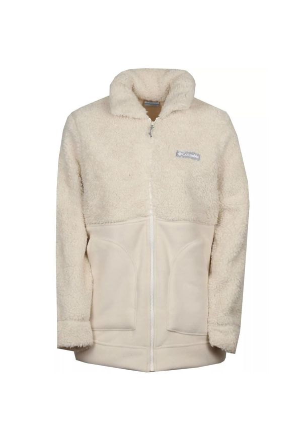 columbia - Polarowy sweter damski Columbia Winter Pass Sherpa Long Full Zip. Kolor: beżowy. Materiał: polar