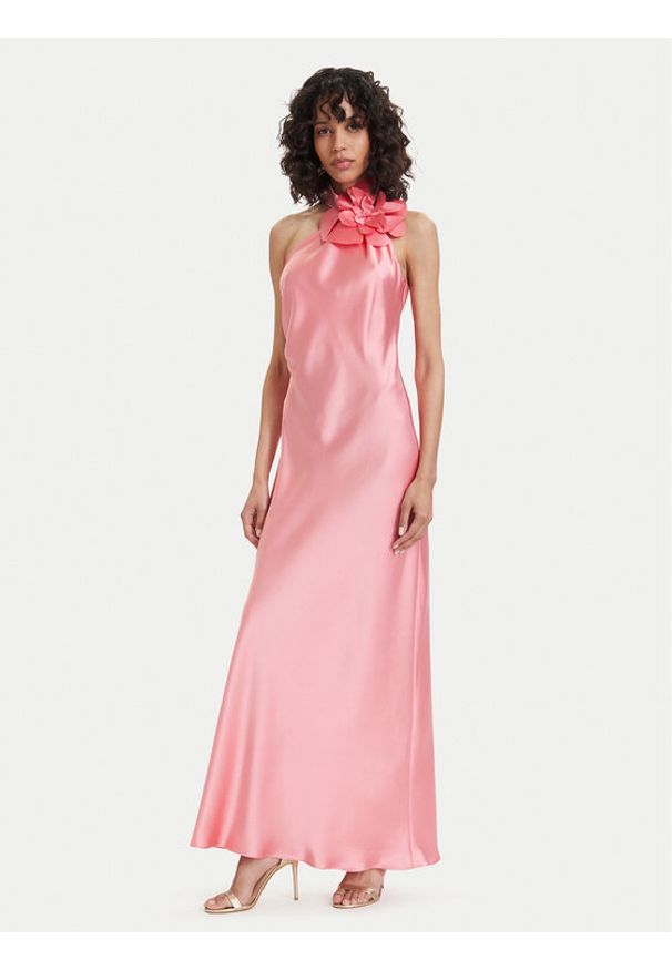 ACCESS FASHION Sukienka wieczorowa 63-3339-236 Różowy jasny Regular Fit. Kolor: różowy. Materiał: syntetyk. Styl: wizytowy