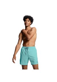 Męskie kąpielówki Puma, średniej długości, Electric Mint. Kolor: zielony. Materiał: poliester. Styl: sportowy #1
