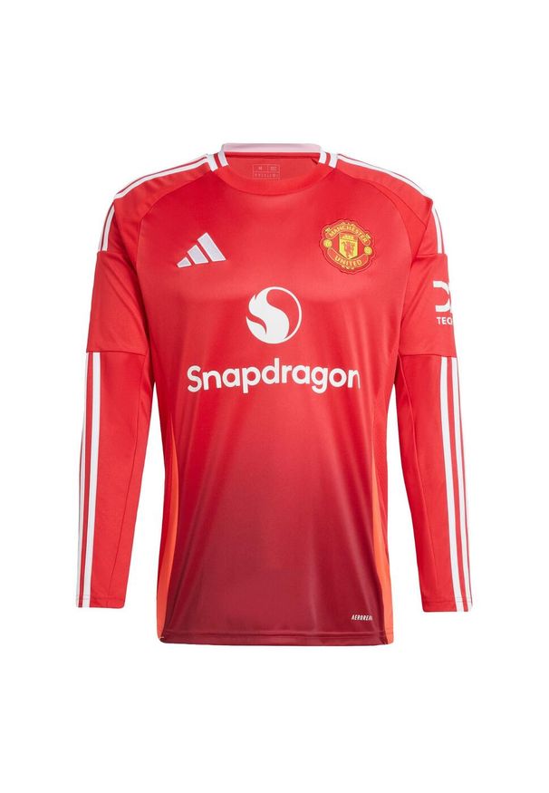 Adidas - Koszulka Manchester United 24/25 Long Sleeve Home. Kolor: czerwony. Materiał: materiał. Długość rękawa: długi rękaw