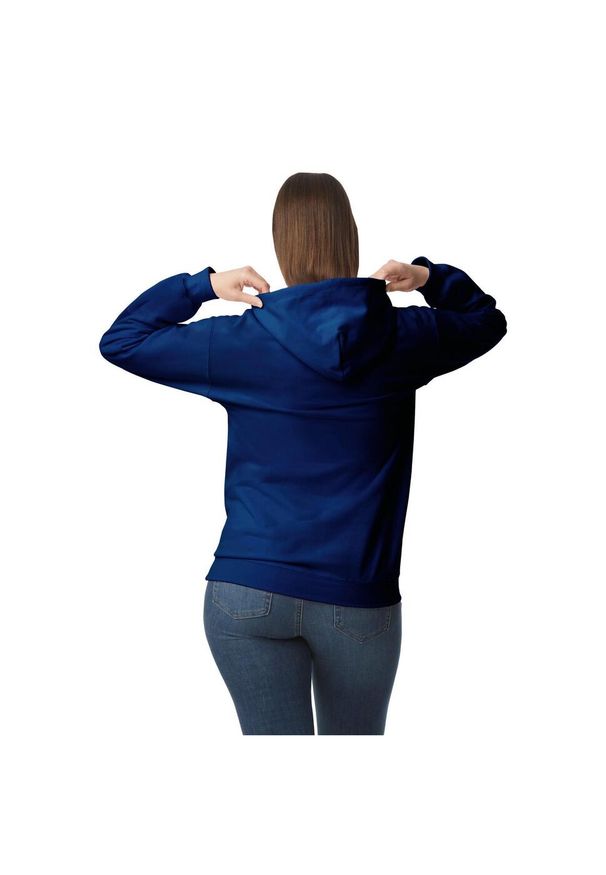 GILDAN - Bluza Z Kapturem Dla Dorosłych Unisex Softstyle Fleece Midweight. Typ kołnierza: kaptur. Kolor: niebieski. Materiał: poliester, bawełna