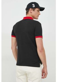 Polo Ralph Lauren polo bawełniane kolor czarny gładki. Typ kołnierza: polo. Kolor: czarny. Materiał: bawełna. Długość: krótkie. Wzór: gładki #5