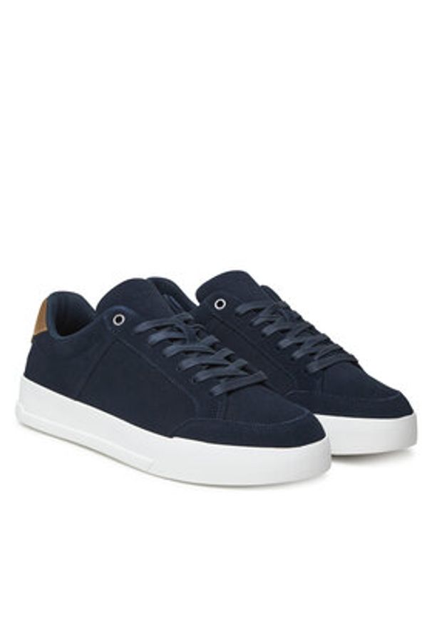 TOMMY HILFIGER - Tommy Hilfiger Sneakersy Th Court Summer Suede FM0FM05517 Granatowy. Kolor: niebieski. Materiał: skóra, zamsz