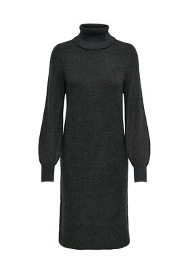 only - ONLY Sukienka dzianinowa 15309197 Szary Comfort Fit. Kolor: szary. Materiał: wiskoza