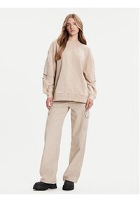 G-Star RAW - G-Star Raw Bluza Washed 3D D27738-D969 Beżowy Oversize. Kolor: beżowy. Materiał: bawełna #4
