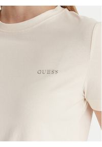Guess T-Shirt V6RI07 J1314 Écru Regular Fit. Materiał: bawełna #4
