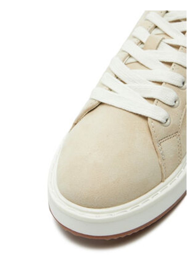 Lauren Ralph Lauren Sneakersy 802946811001 Beżowy. Kolor: beżowy. Materiał: skóra