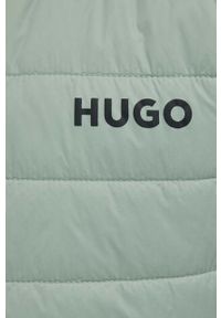 Hugo - HUGO bezrękawnik męski kolor zielony przejściowy. Okazja: na co dzień. Kolor: zielony. Materiał: syntetyk, włókno, materiał. Długość rękawa: bez rękawów. Styl: casual #6