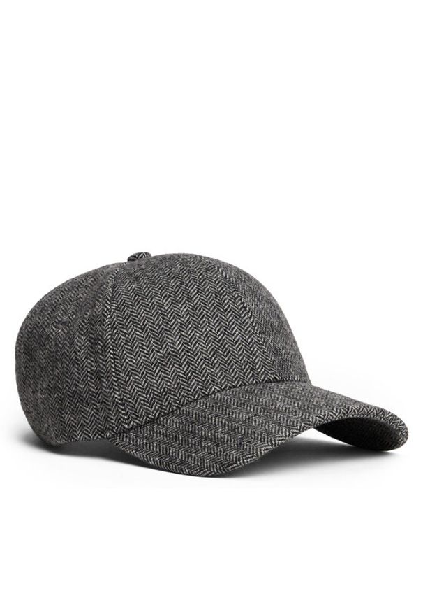 TOMMY HILFIGER - Tommy Hilfiger Czapka z daszkiem Th Flag Herringbone 6 Panel Cap AM0AM13784 Szary. Kolor: szary. Materiał: wełna, materiał