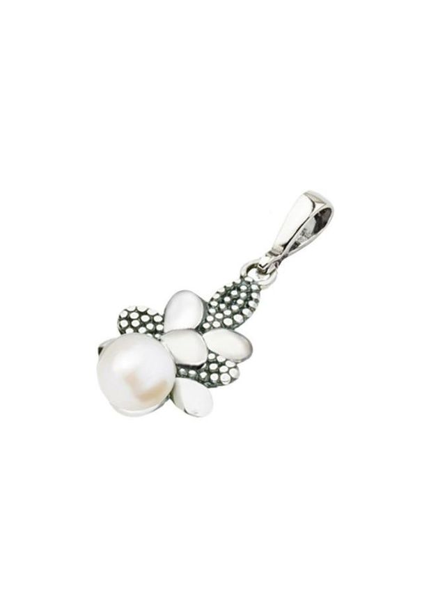 Polcarat Design - Wisiorek z perłą srebrny W 2016. Materiał: srebrne. Kolor: srebrny. Kamień szlachetny: perła