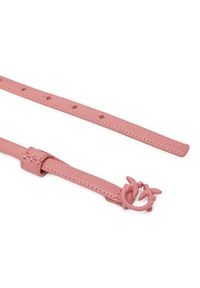 Pinko - PINKO Pasek Damski Love Berry H1 Belt AI 24-25 PLT01 102148 A1K2 Różowy. Kolor: różowy. Materiał: skóra