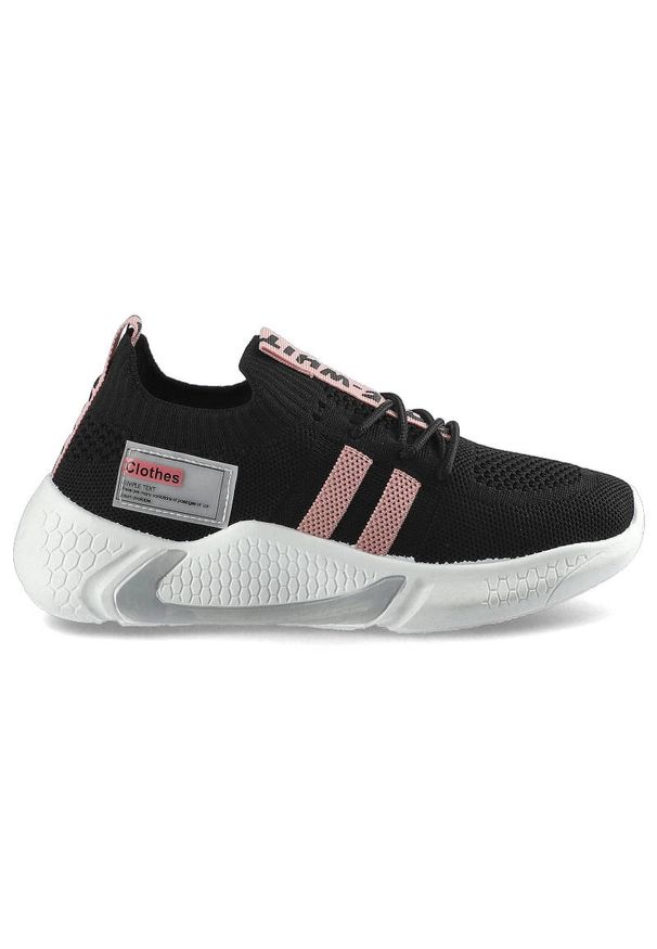 Czarne Sneakersy Damskie Artiker Sportowe Półbuty. Okazja: na co dzień. Kolor: czarny. Materiał: dzianina. Szerokość cholewki: normalna