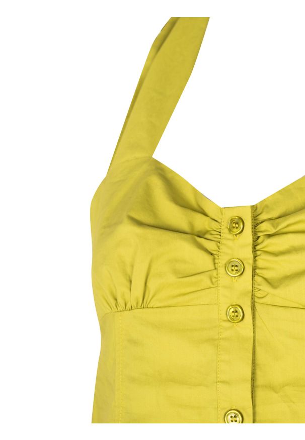 Pinko Sukienka "Innocente" | 1G15VX Y6VX | Innocente Dress | Kobieta | Żółty, Zielony. Okazja: na co dzień. Kolor: zielony, wielokolorowy, żółty. Materiał: bawełna. Typ sukienki: proste. Styl: casual. Długość: mini