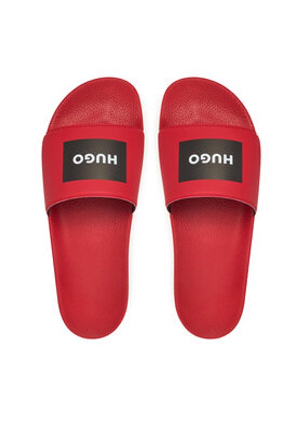 Hugo - HUGO Klapki Timein Slid 50548061 Czerwony. Kolor: czerwony. Materiał: syntetyk
