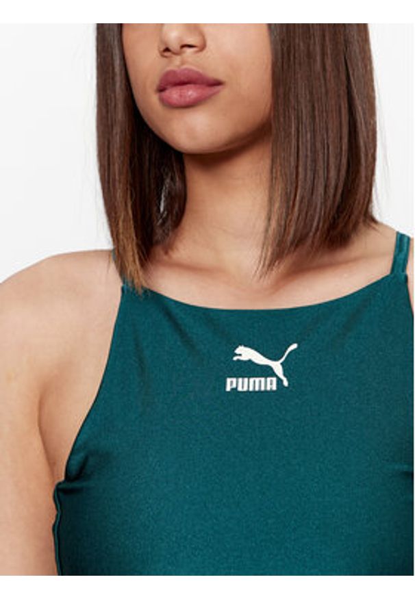 Puma Top T7 621462 Zielony Tight Fit. Kolor: zielony. Materiał: syntetyk