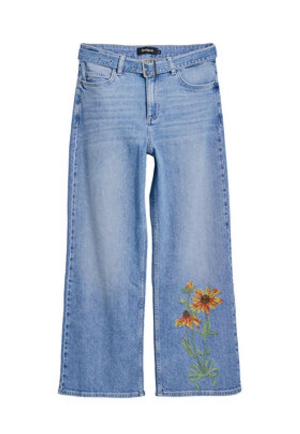 Desigual Jeansy Ohio 25SWDD14 Niebieski Straight Fit. Kolor: niebieski