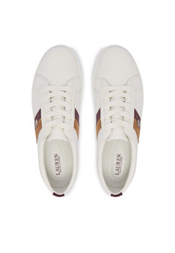 Lauren Ralph Lauren - LAUREN RALPH LAUREN Sneakersy Janson II 802979187003 Biały. Kolor: biały. Materiał: skóra