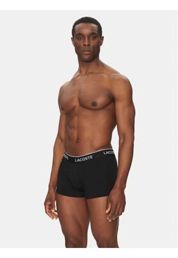 Lacoste Komplet bokserek 5H1300 Czarny. Kolor: czarny. Materiał: bawełna