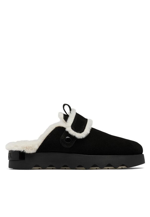 sorel - Sorel Kapcie Viibe Clog Suede Cozy 2048521010 Czarny. Kolor: czarny. Materiał: zamsz, skóra
