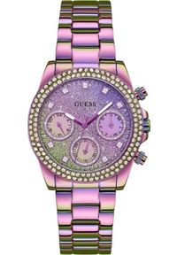 Zegarek Guess Zegarek damski Guess GW0483L5 CYRKONIE fioletowy. Kolor: fioletowy #1