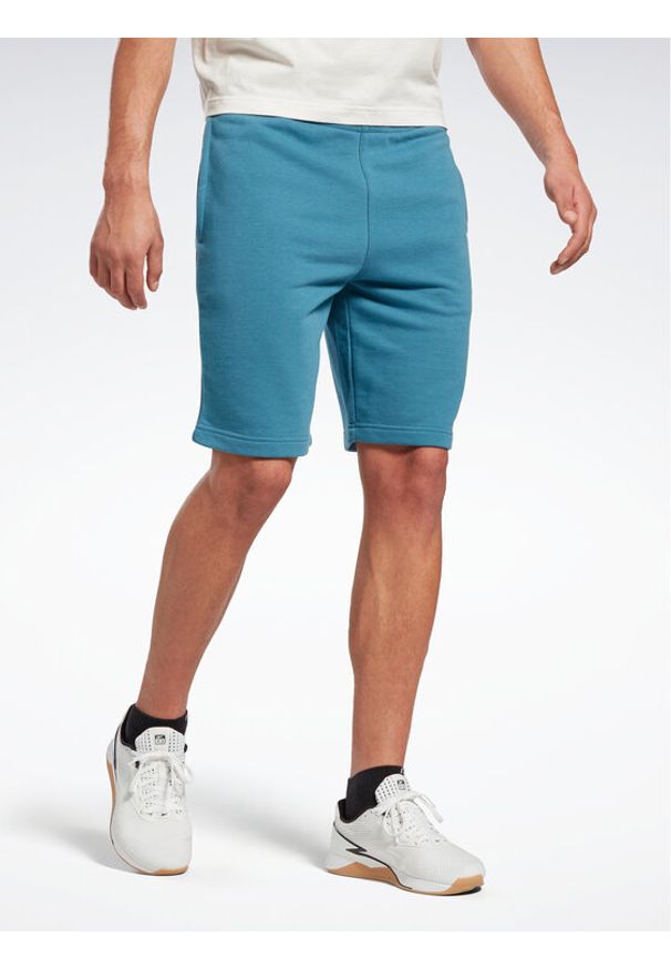 Reebok Szorty sportowe Reebok Identity French Terry Shorts HS4891 Niebieski Regular Fit. Kolor: niebieski. Materiał: bawełna. Styl: sportowy