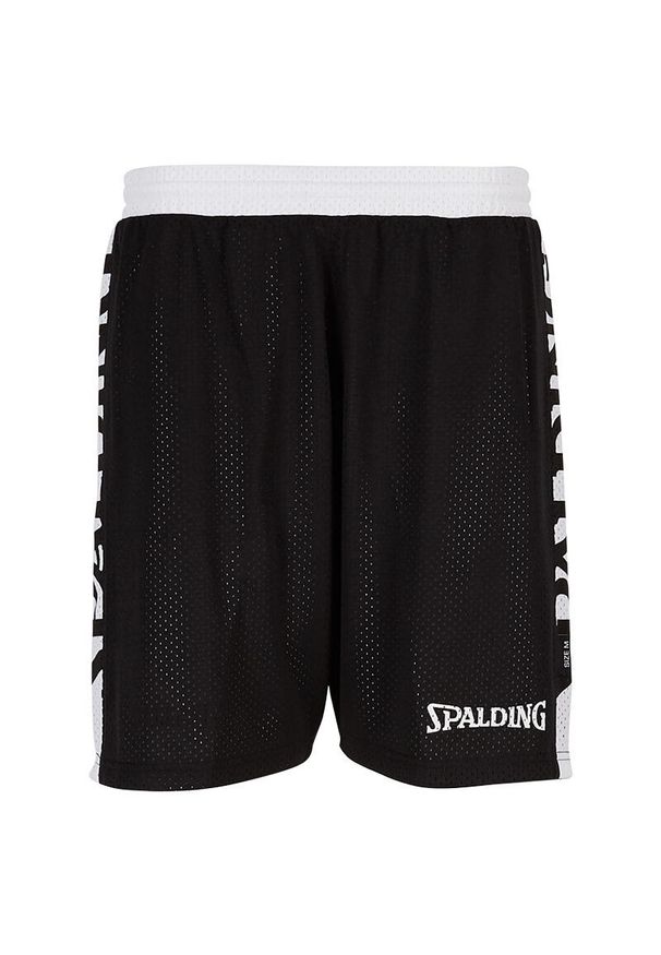 SPALDING - Szorty damskie Spalding Essential Reversible 4her. Kolor: czarny, biały, wielokolorowy. Sport: fitness, koszykówka