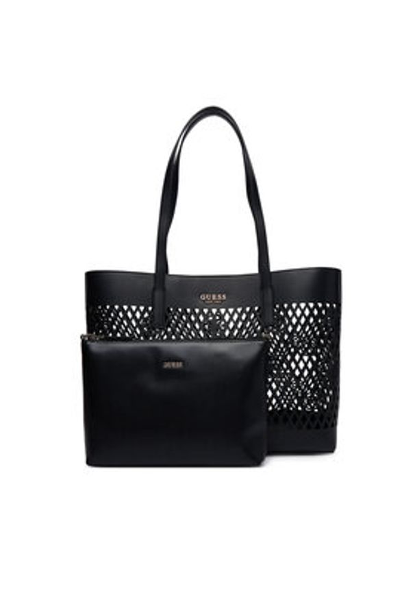 Guess Torebka Letty HWPG99 11240 Czarny. Kolor: czarny. Materiał: skórzane