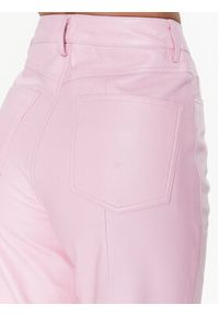 Remain Spodnie skórzane Leather Straight RM2044 Różowy Straight Fit. Kolor: różowy. Materiał: skóra #2