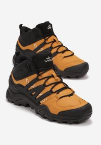Born2be - Czarno-Brązowe Buty Trekkingowe na Płaskiej Podeszwie z Protektorem i Cholewką za Kostkę Nabythi. Wysokość cholewki: za kostkę. Kolor: brązowy. Szerokość cholewki: normalna. Obcas: na płaskiej podeszwie #2