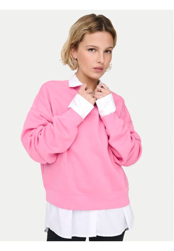 only - ONLY Bluza Best 15338727 Różowy Regular Fit. Kolor: różowy. Materiał: bawełna