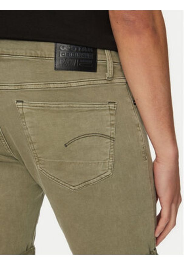 G-Star RAW - G-Star Raw Szorty jeansowe Elto D10481-C258 G567 Zielony. Kolor: zielony. Materiał: bawełna