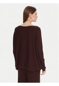 Kontatto Sweter 3M0802C Brązowy Relaxed Fit. Kolor: brązowy. Materiał: syntetyk
