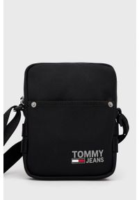 Tommy Jeans Saszetka kolor czarny. Kolor: czarny. Wzór: nadruk