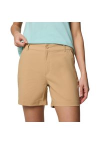 columbia - Spodenki sportowe damskie Leslie Falls Short II. Kolor: beżowy. Materiał: elastan, nylon. Długość: krótkie