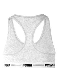 Puma - Biustonosz Sportowy Damski Racerback. Kolor: szary