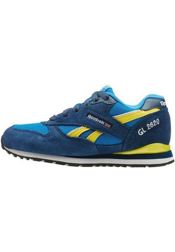 Buty do chodzenia dla dzieci Reebok GL 2620. Zapięcie: sznurówki. Kolor: niebieski, wielokolorowy. Materiał: syntetyk, skóra, materiał. Szerokość cholewki: normalna. Sport: turystyka piesza