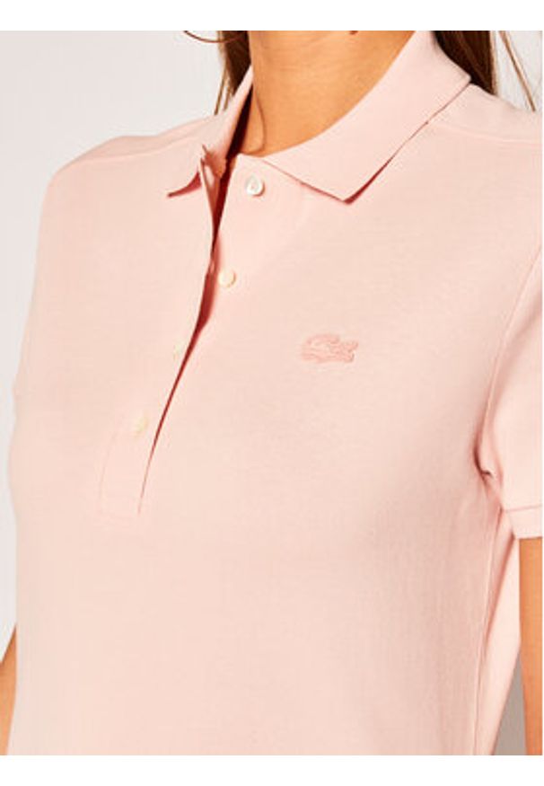 Lacoste Sukienka codzienna EF5473 Różowy Slim Fit. Okazja: na co dzień. Kolor: różowy. Materiał: bawełna. Typ sukienki: proste. Styl: casual