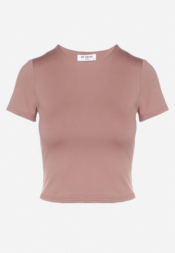 Born2be - Ciemnoróżowy T-shirt Krótki z Wiskozą Eframera. Kolor: różowy. Materiał: wiskoza. Długość: krótkie. Sezon: lato. Styl: klasyczny