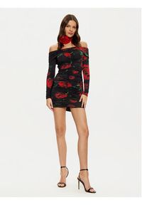 Guess Sukienka dzianinowa W5RK61 KCMI2 Czerwony Classic Fit. Kolor: czerwony. Materiał: syntetyk