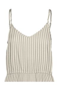 Vero Moda Sukienka letnia Mymilo 10303689 Beżowy Regular Fit. Kolor: beżowy. Materiał: len, wiskoza. Sezon: lato #4