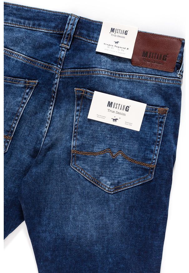 Mustang - SPODNIE MĘSKIE MUSTANG Oregon Tapered K DENIM BLUE 1006064 5000 683. Stan: obniżony