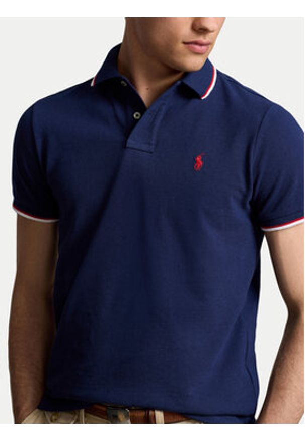 Polo Ralph Lauren Polo Classics 710842621003 Granatowy Slim Fit. Typ kołnierza: polo. Kolor: niebieski. Materiał: bawełna