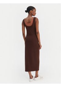 Calvin Klein Jeans Sukienka codzienna LV047E220G Brązowy Slim Fit. Okazja: na co dzień. Kolor: brązowy. Materiał: wiskoza. Typ sukienki: proste. Styl: casual #5