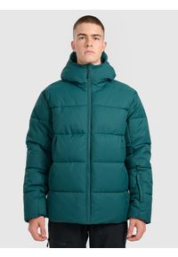 4f - 4F Kurtka narciarska membrana 5000 męska - zielona 3XL. Kolor: zielony. Materiał: poliester, materiał. Wzór: gładki. Sezon: zima #1