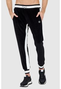 Philipp Plein - PHILIPP PLEIN Czarny dres męski z aksamitu, Rozmiar M. Kolor: czarny. Materiał: dresówka. Sport: bieganie #3