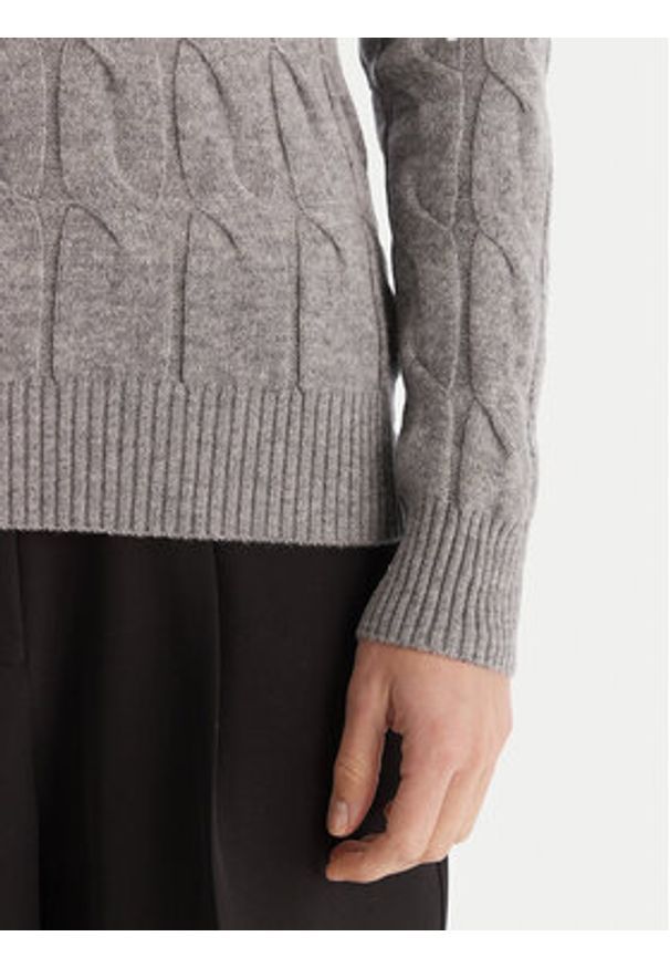 TOMMY HILFIGER - Tommy Hilfiger Sweter WW0WW43586 Szary Regular Fit. Kolor: szary. Materiał: wełna