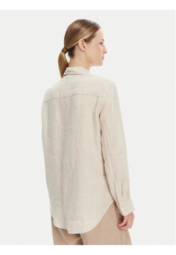 TOMMY HILFIGER - Tommy Hilfiger Koszula WW0WW44679 Beżowy Relaxed Fit. Kolor: beżowy. Materiał: len