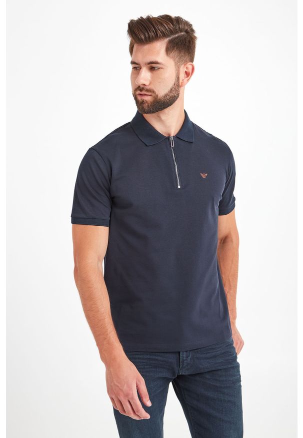 Koszulka polo Emporio Armani polo, z nadrukiem, sportowa