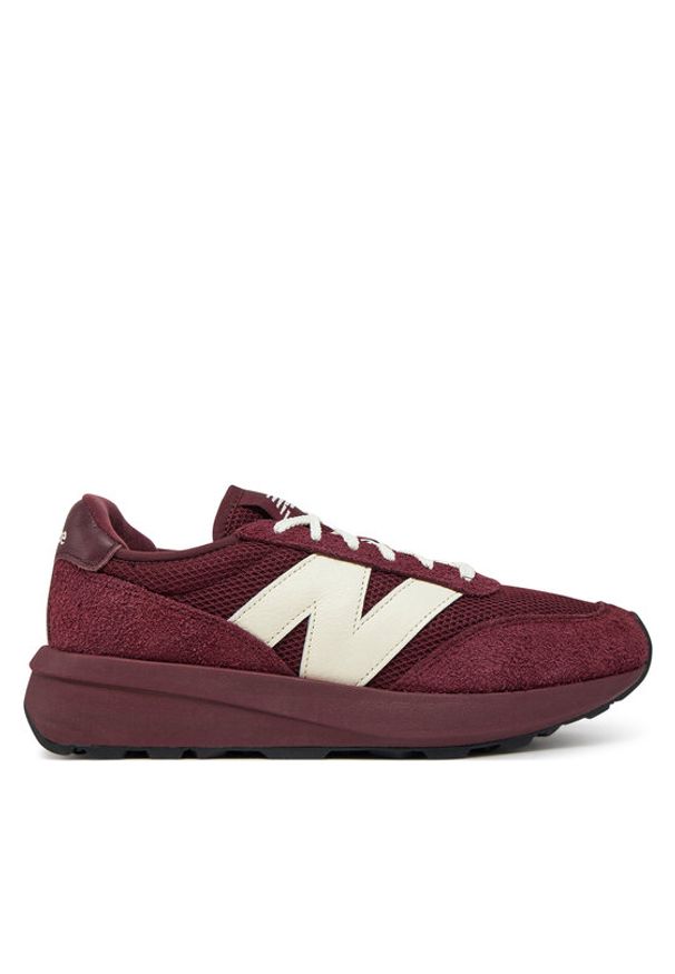 New Balance Sneakersy U370PA Bordowy. Kolor: czerwony. Materiał: skóra, zamsz